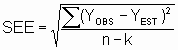 equation for SEE