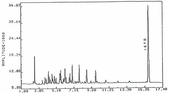 chromatogram of chlorodiphenyl 54% chromatogram of chlorodiphenyl 54%